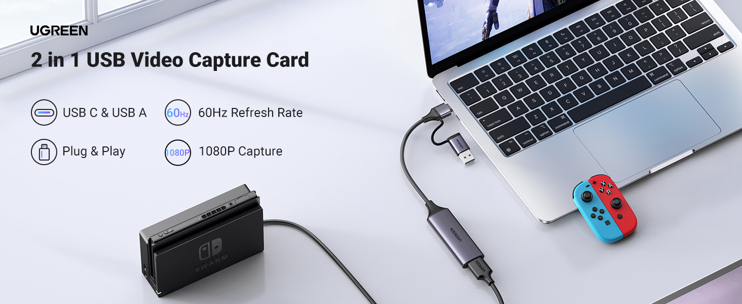 UGREEN 25854 HDMI Capture Card 1080P 60FPS USB 3.0 Video Recorder for Streaming & Gaming (4K@30Hz Input) Buy UGREEN 25854 HDMI Capture Card 1080P 60FPS USB 3.0 Video Recorder for Streaming & Gaming (4K@30Hz Input) Online in Pakistan - UGREEN PK