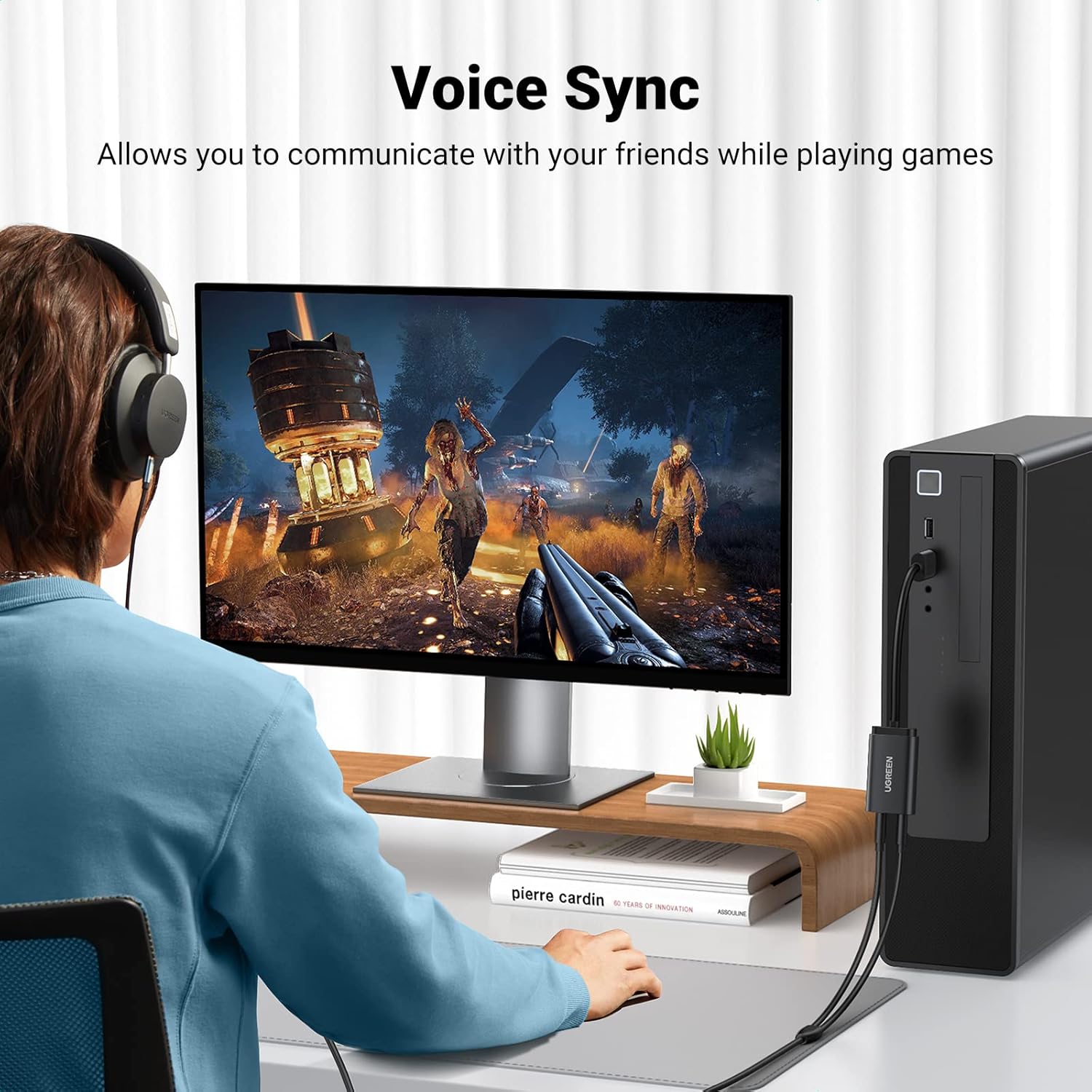 Buy UGREEN 30724 USB to Audio Jack Sound Card Adapter with Dual TRS 3-Pole 3.5mm Headphone and Microphone Online in Pakistan - UGREEN PK