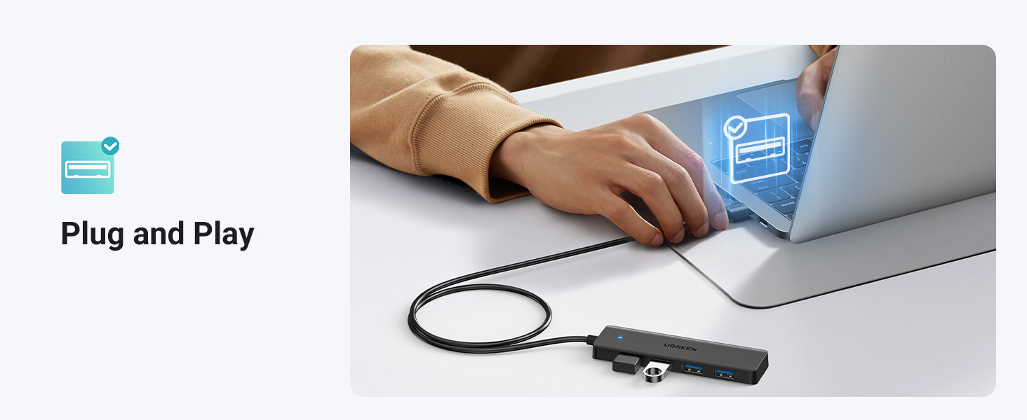 UGREEN 35574 USB 3.0 Hub 4-Port Ultra-Slim Expander, 5Gbps (1 Meter Cable) Buy UGREEN 35574 USB 3.0 Hub 4-Port Ultra-Slim Expander, 5Gbps (1 Meter Cable) Online in Pakistan - UGREEN PK