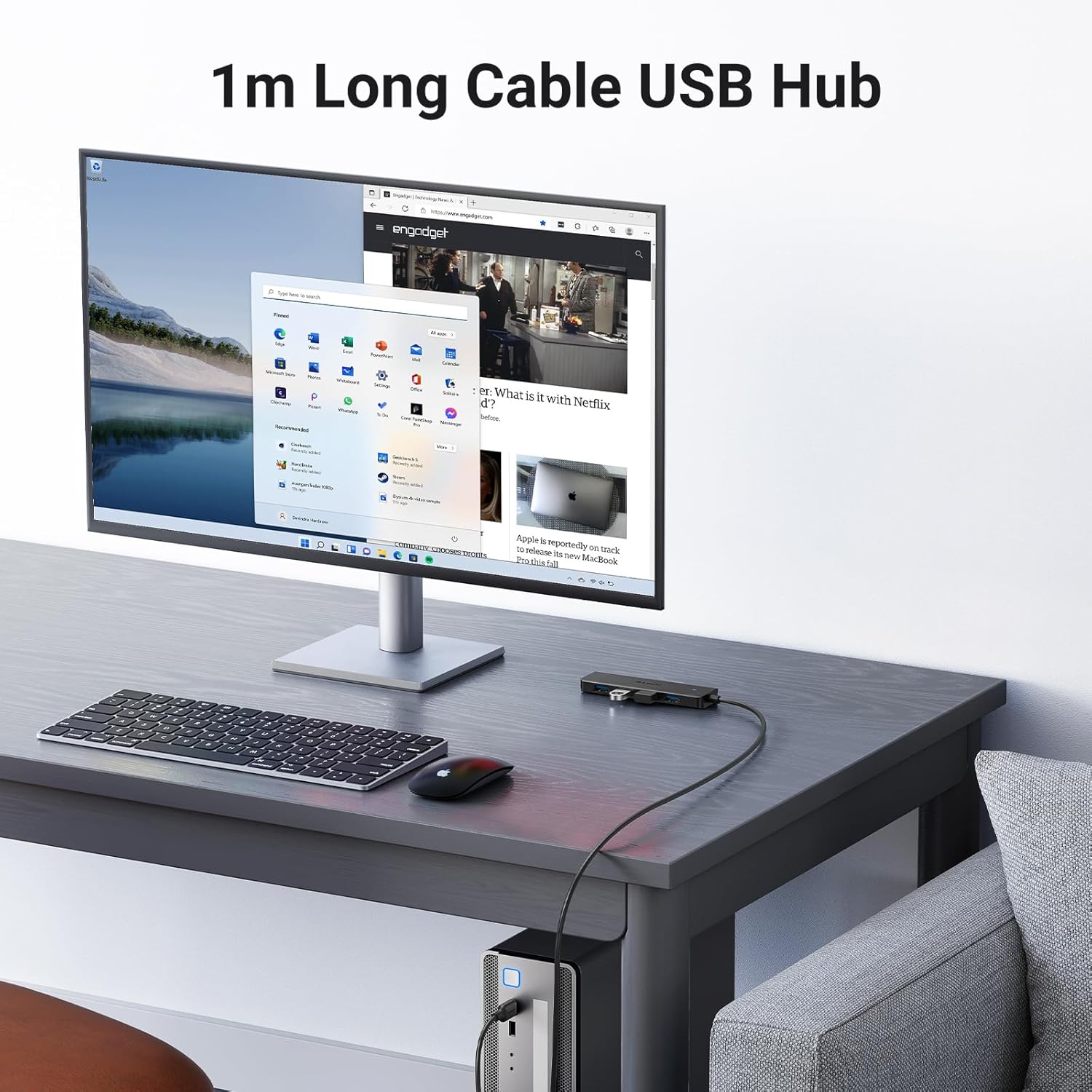 Buy UGREEN 35574 USB 3.0 Hub 4-Port Ultra-Slim Expander, 5Gbps (1 Meter Cable) Online in Pakistan - UGREEN PK