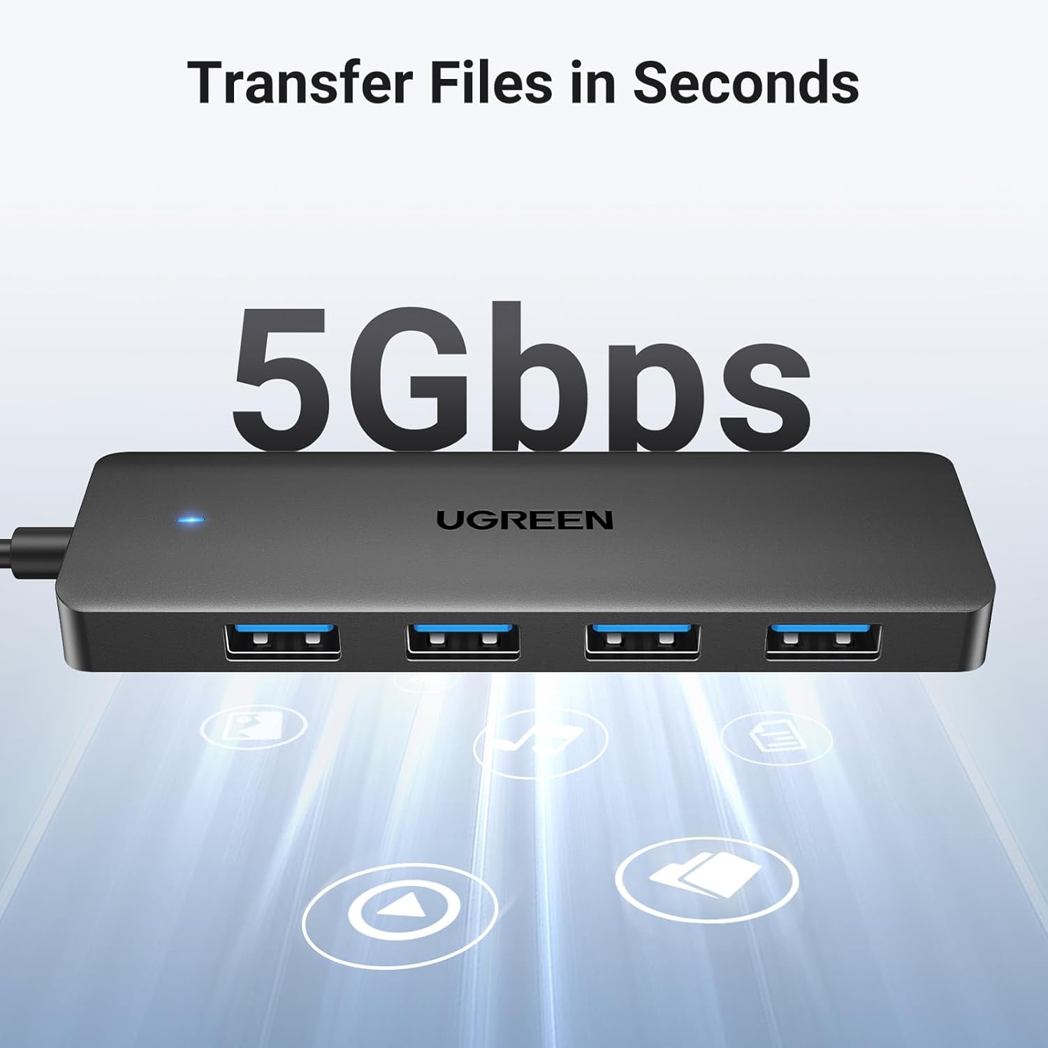 Buy UGREEN 35574 USB 3.0 Hub 4-Port Ultra-Slim Expander, 5Gbps (1 Meter Cable) Online in Pakistan - UGREEN PK