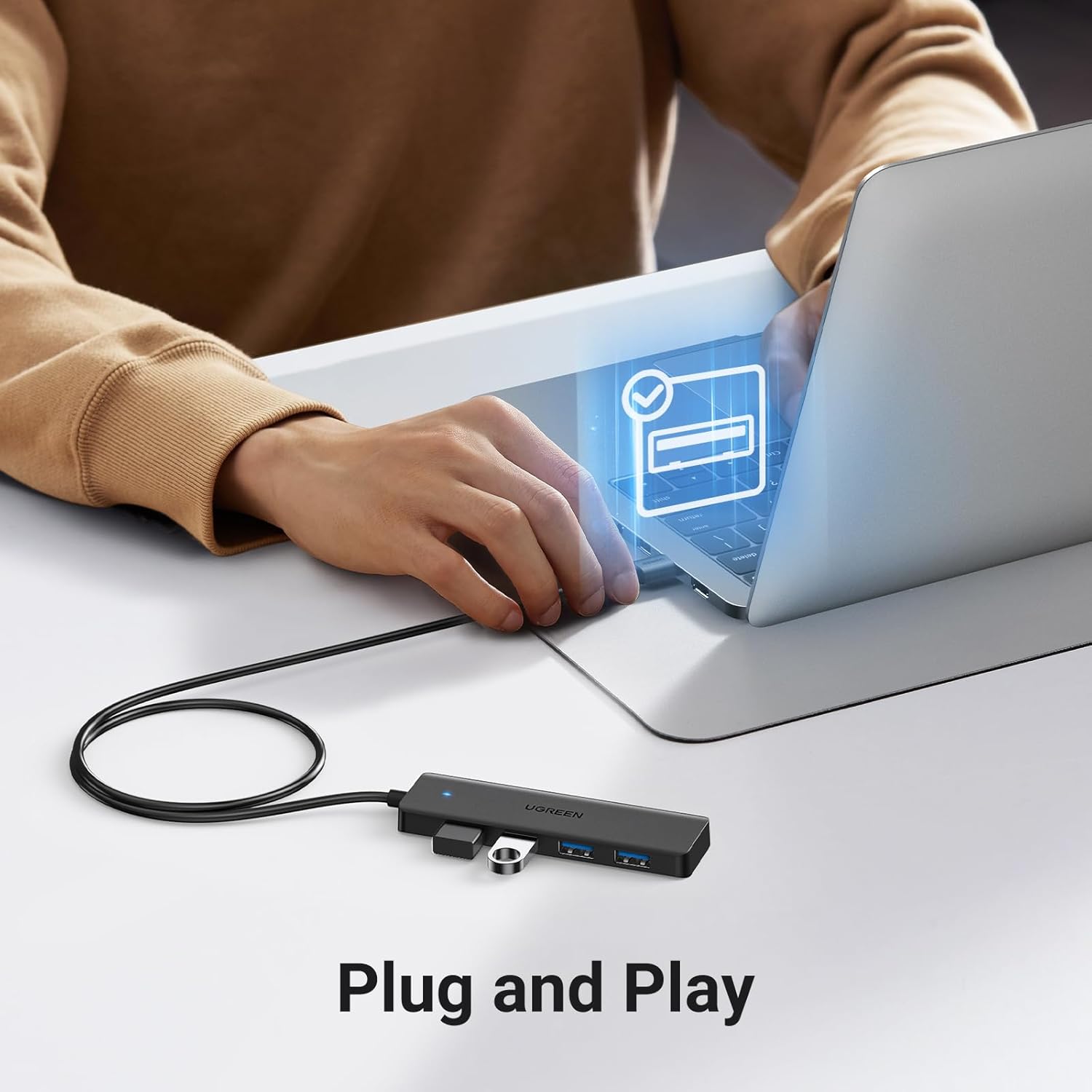 Buy UGREEN 35574 USB 3.0 Hub 4-Port Ultra-Slim Expander, 5Gbps (1 Meter Cable) Online in Pakistan - UGREEN PK