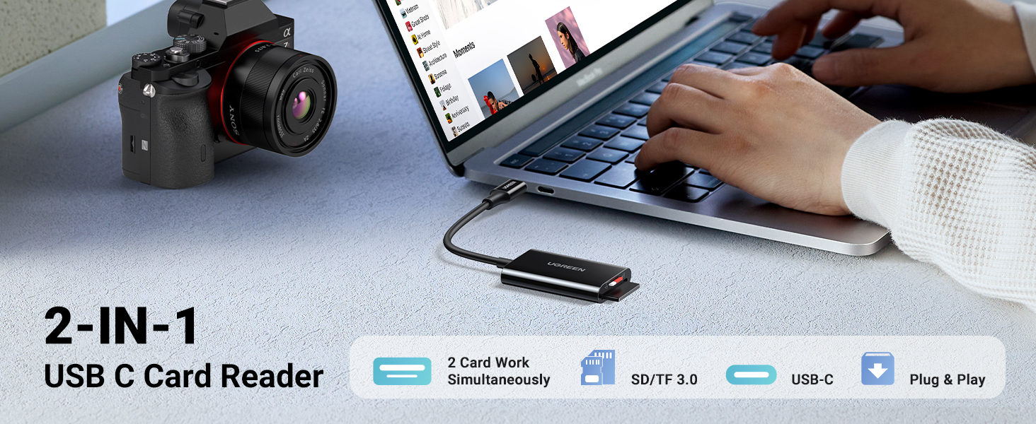 UGREEN 35622 USB-C SD Card Reader 170MB/s High-Speed Adapter for iPhone 15/16 Pro Max Buy UGREEN 35622 USB-C SD Card Reader 170MB/s High-Speed Adapter for iPhone 15/16 Pro Max Online in Pakistan - UGREEN PK