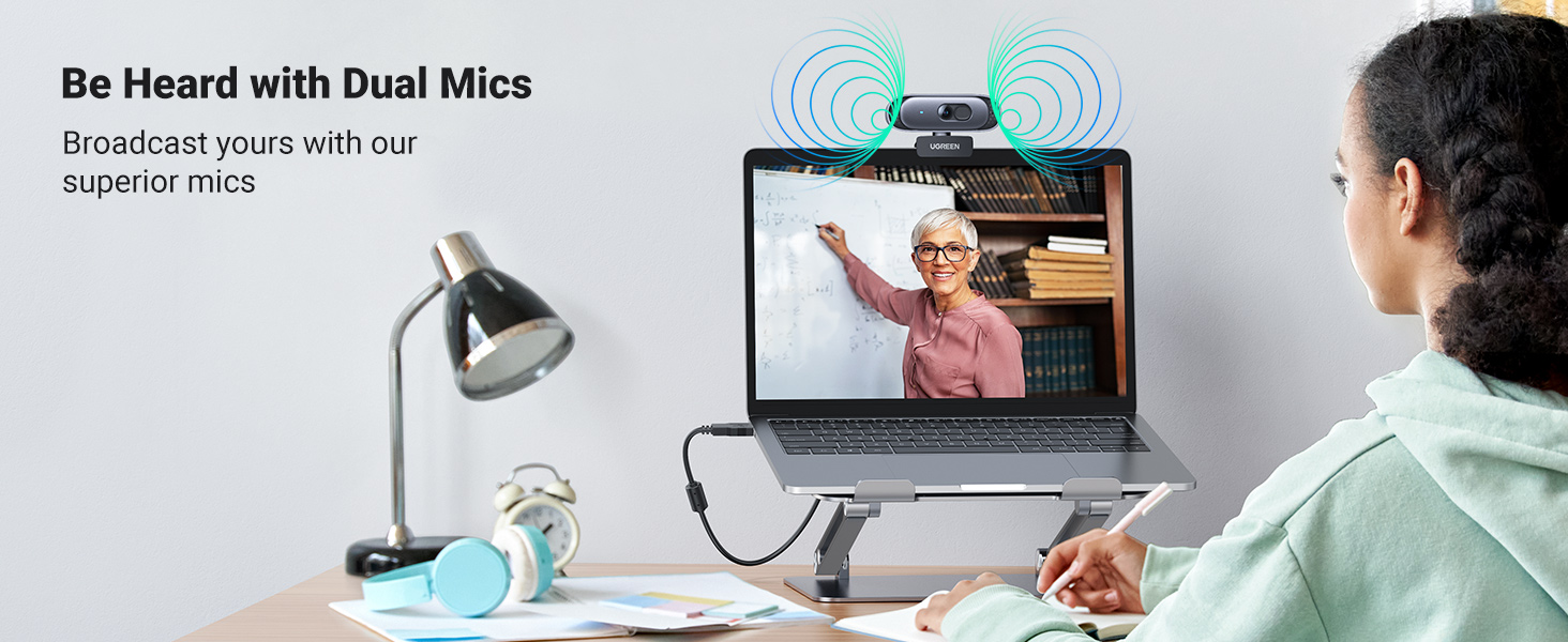 UGREEN 35626 2K Webcam Full HD 1080p/60fps with Autofocus, Dual Mics & Privacy Cover Buy UGREEN 35626 2K Webcam Full HD 1080p/60fps with Autofocus, Dual Mics & Privacy Cover Online in Pakistan - UGREEN PK