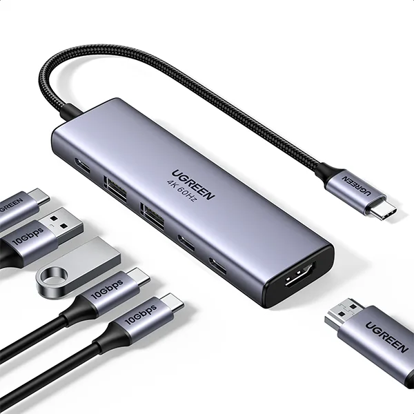 Buy UGREEN 35999 USB-C Hub 6-in-1 Adapter with 4K HDMI, 100W PD Online in Pakistan - UGREEN PK