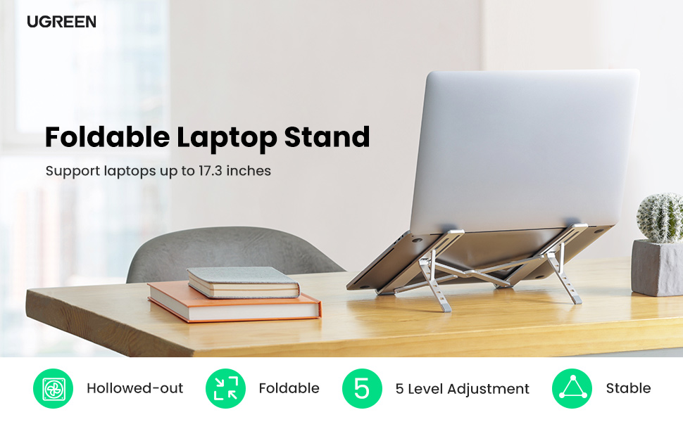 UGREEN 40289 Portable Aluminium Laptop Stand – Adjustable, Foldable Riser Buy UGREEN 40289 Portable Aluminium Laptop Stand – Adjustable, Foldable Riser Online in Pakistan - UGREEN PK