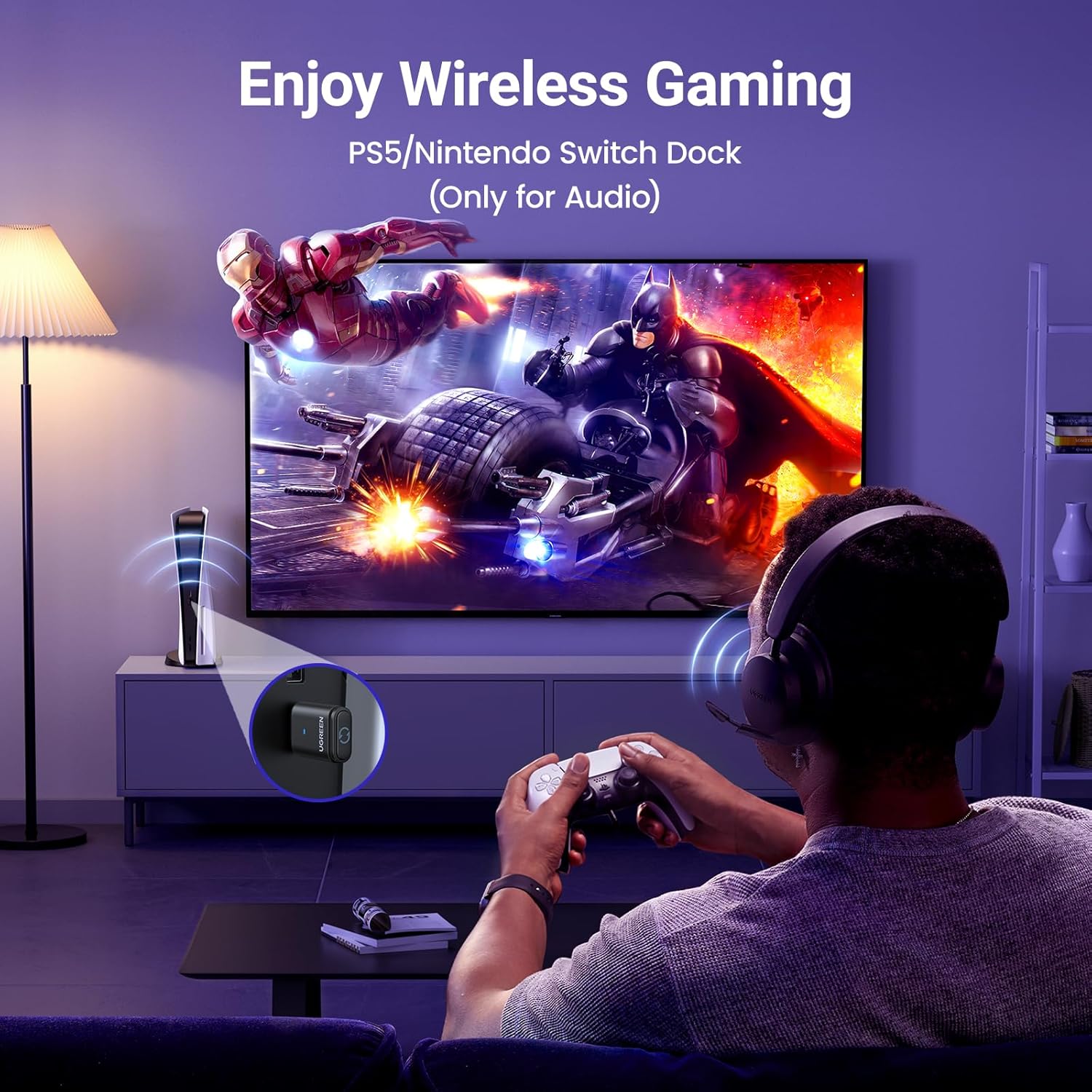Buy UGREEN 45008 Bluetooth 5.3 Adapter for PS5 and PC APTX Low Latency Online in Pakistan - UGREEN PK