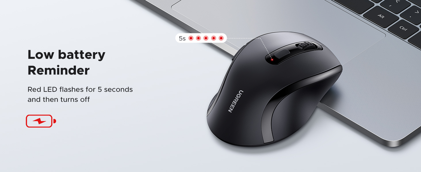 UGREEN 45012 2.4G Wireless Mouse 1600 DPI Ergonomic Design (Black) Buy UGREEN 45012 2.4G Wireless Mouse 1600 DPI Ergonomic Design (Black) Online in Pakistan - UGREEN PK