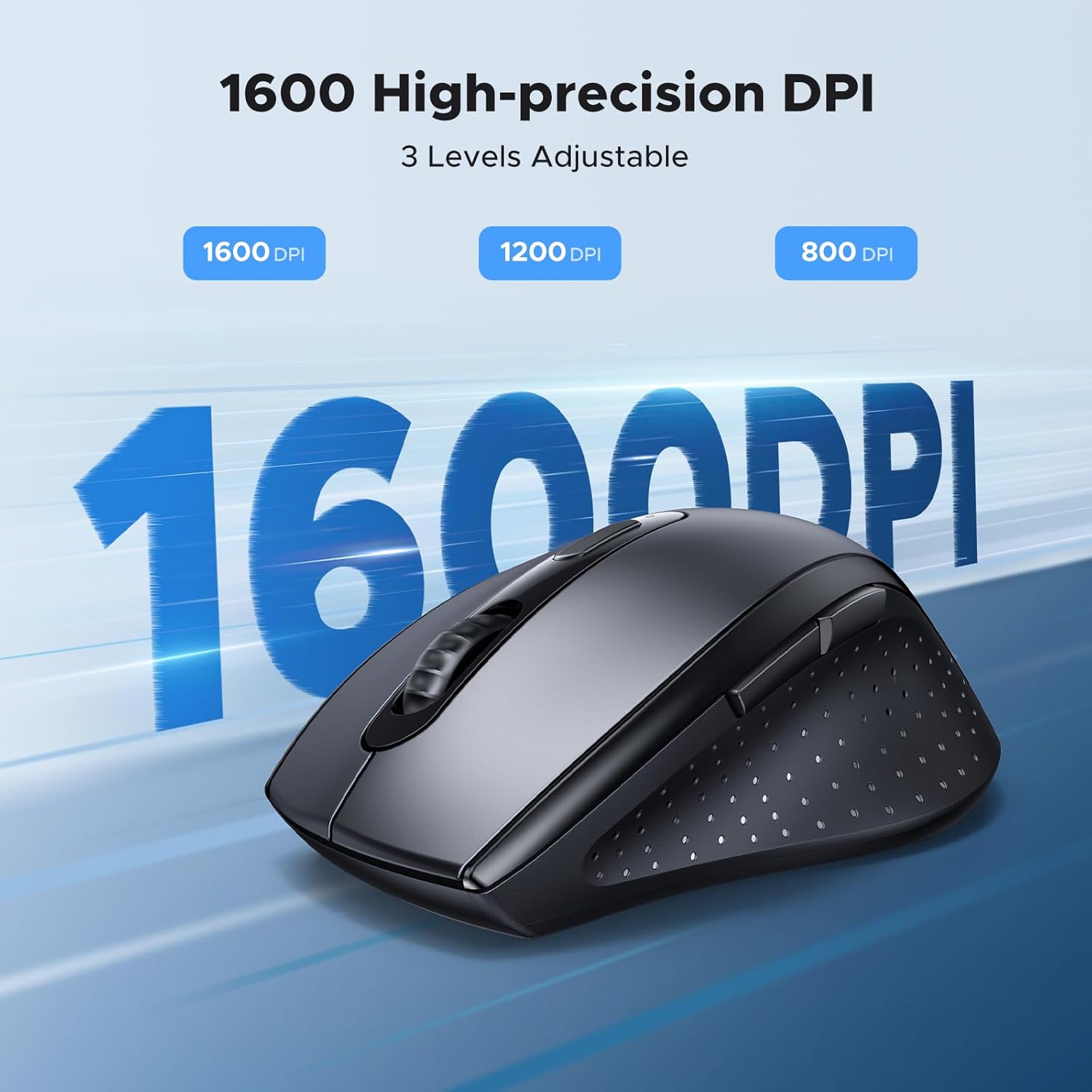 Buy UGREEN 45012 2.4G Wireless Mouse 1600 DPI Ergonomic Design (Black) Online in Pakistan - UGREEN PK
