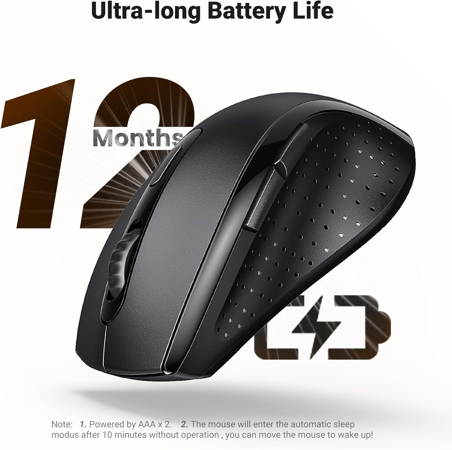 Buy UGREEN 45012 2.4G Wireless Mouse 1600 DPI Ergonomic Design (Black) Online in Pakistan - UGREEN PK