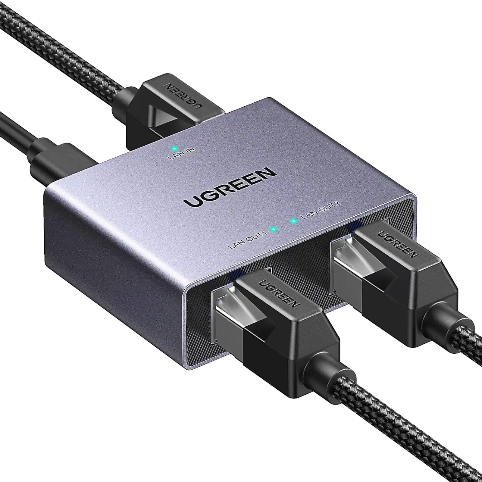 Buy UGREEN 45311 Ethernet Splitter 1 to 2 Gigabit Network Switch Plug & Play Online in Pakistan - UGREEN PK