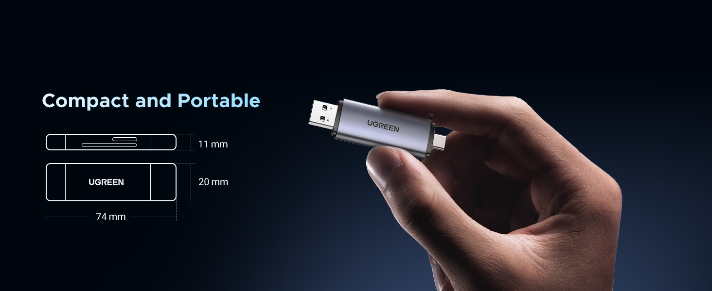 UGREEN 50706 SD Card Reader USB-C & USB-A 2-in-1, 5Gbps, Dual Slot Buy UGREEN 50706 SD Card Reader USB-C & USB-A 2-in-1, 5Gbps, Dual Slot Online in Pakistan - UGREEN PK