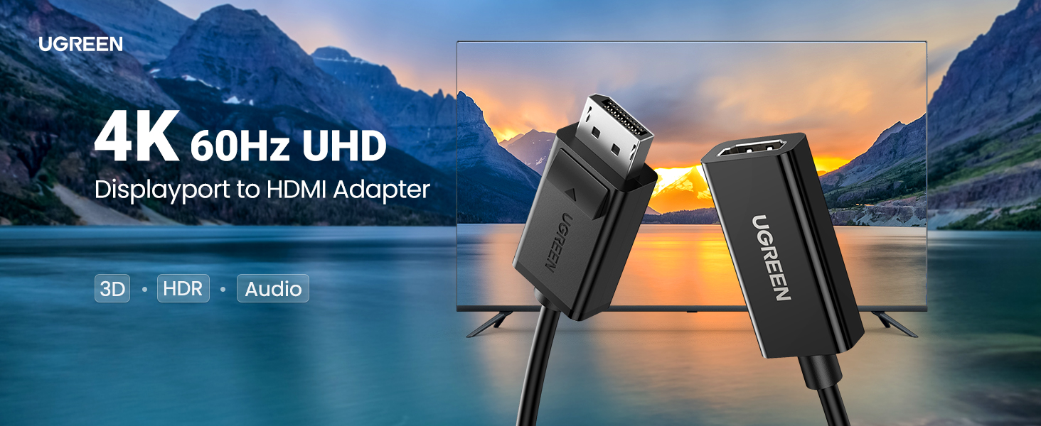 UGREEN 70694 DisplayPort Male to HDMI Female Adapter (4K@60Hz) Gold-Plated Buy UGREEN 70694 DisplayPort Male to HDMI Female Adapter (4K@60Hz) Gold-Plated Online in Pakistan - UGREEN PK