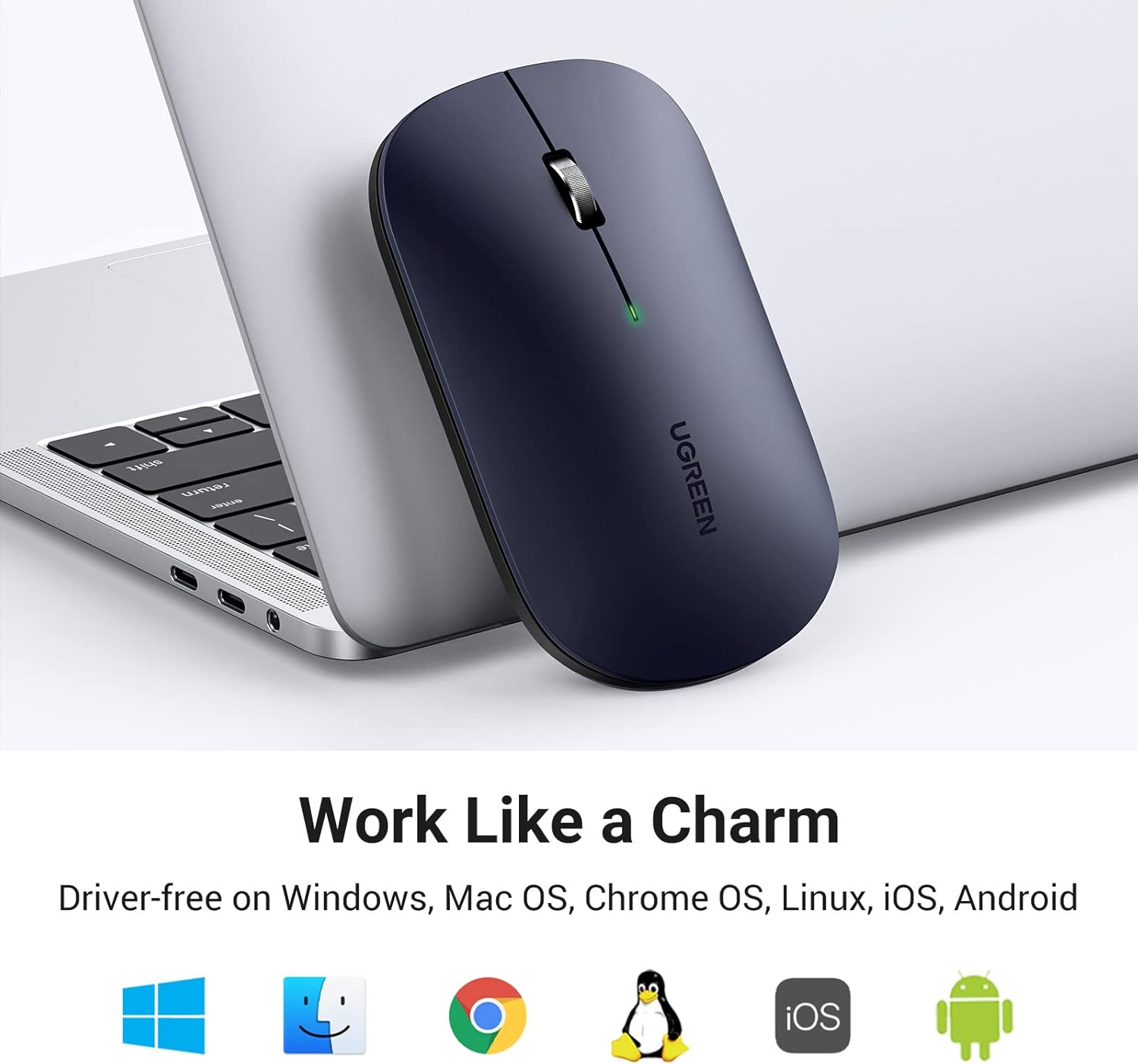 Buy UGREEN 90372 Wireless Mouse 2.4G Slim Portable (Black) 4000 DPI, Silent Click Online in Pakistan - UGREEN PK