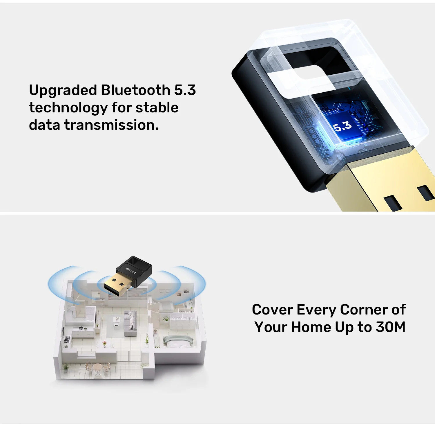 UNITEK USB Bluetooth 5.3 Adapter Wireless Dongle for PC, Laptop, Gaming, and Audio Streaming Buy UNITEK USB Bluetooth 5.3 Adapter Wireless Dongle for PC, Laptop, Gaming, and Audio Streaming Online in Pakistan - UGREEN PK
