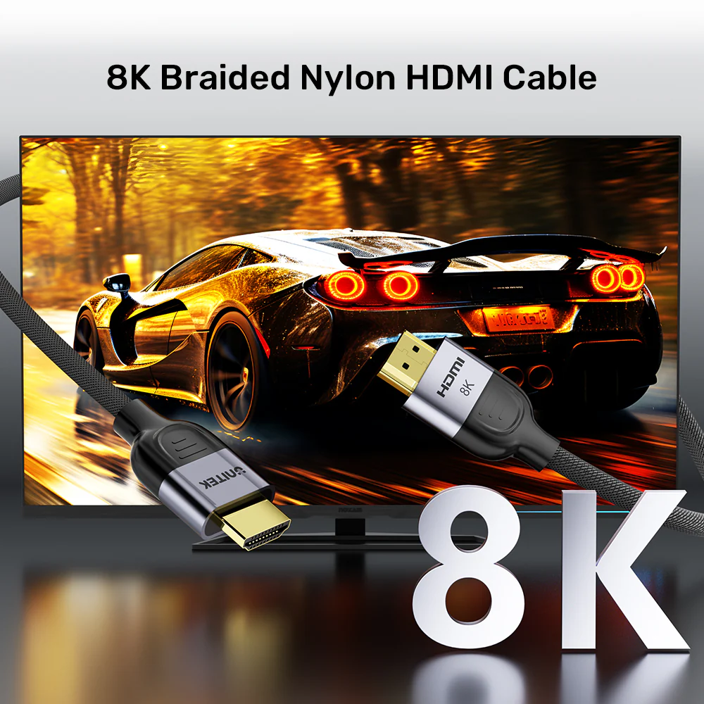 Buy UNITEK 8K HDMI Cable 2.1 Braided Nylon 8K@60Hz, 4K@120Hz, eARC, VRR, HDR10+ Online in Pakistan - UGREEN PK