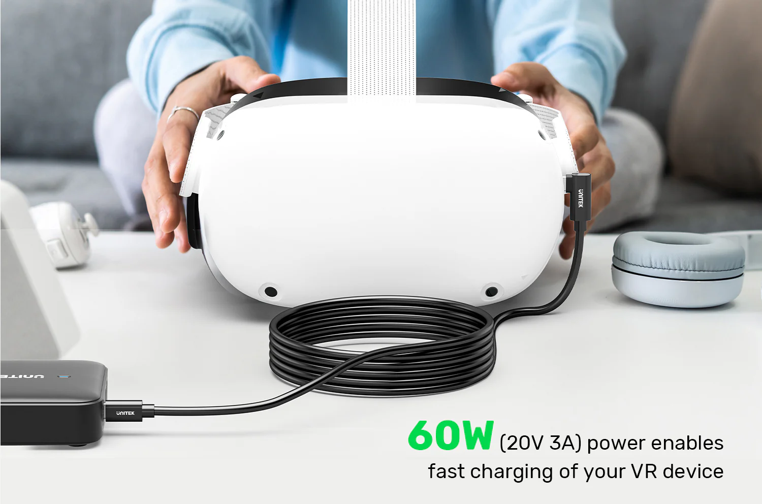 UNITEK C14094ABK01 USB-C to C 90 VR Link Pro Cable (5 Meter) 60W PD, 5Gbps Buy UNITEK C14094ABK01 USB-C to C 90 VR Link Pro Cable (5 Meter) 60W PD, 5Gbps Online in Pakistan - UGREEN PK