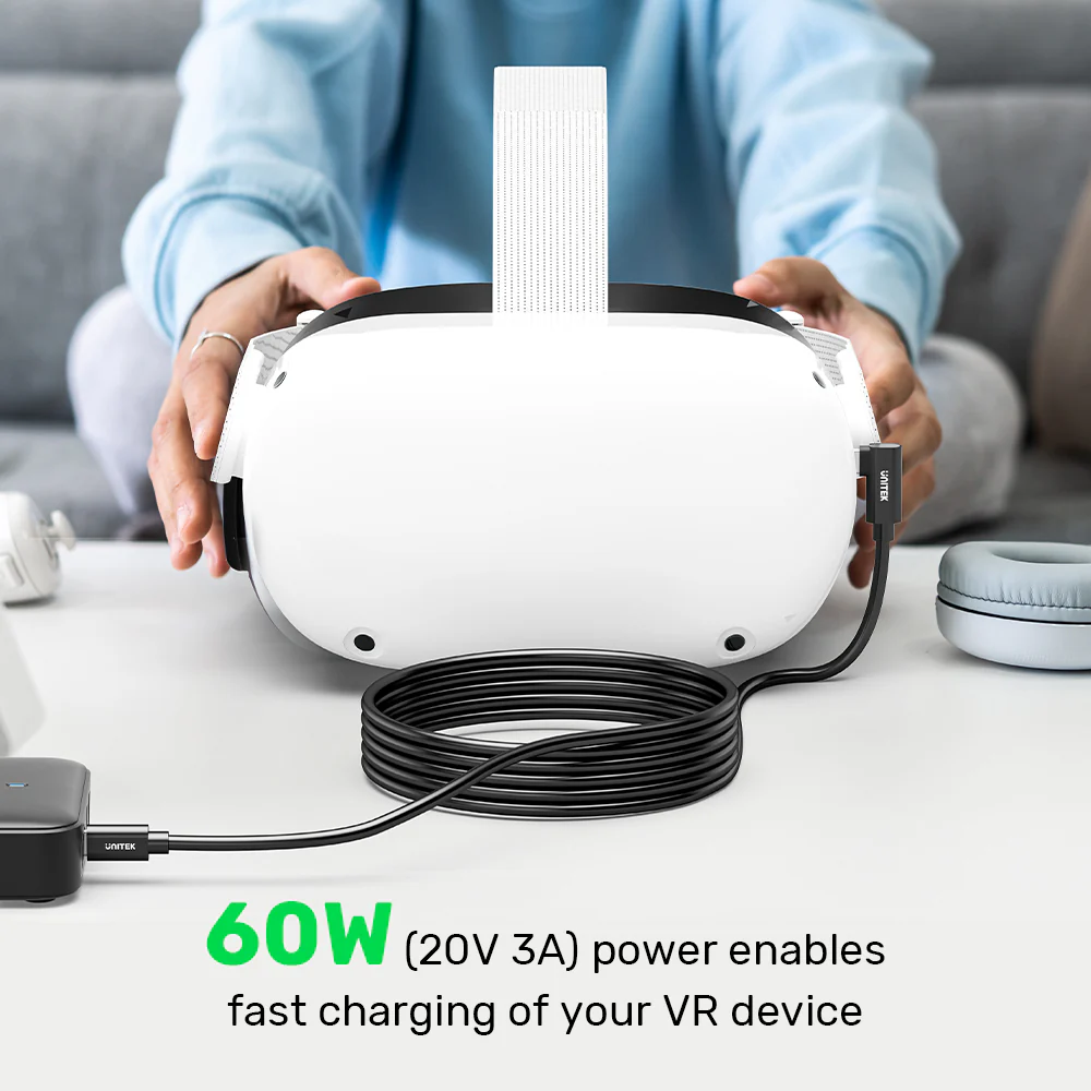 Buy UNITEK C14094ABK01 USB-C to C 90 VR Link Pro Cable (5 Meter) 60W PD, 5Gbps Online in Pakistan - UGREEN PK