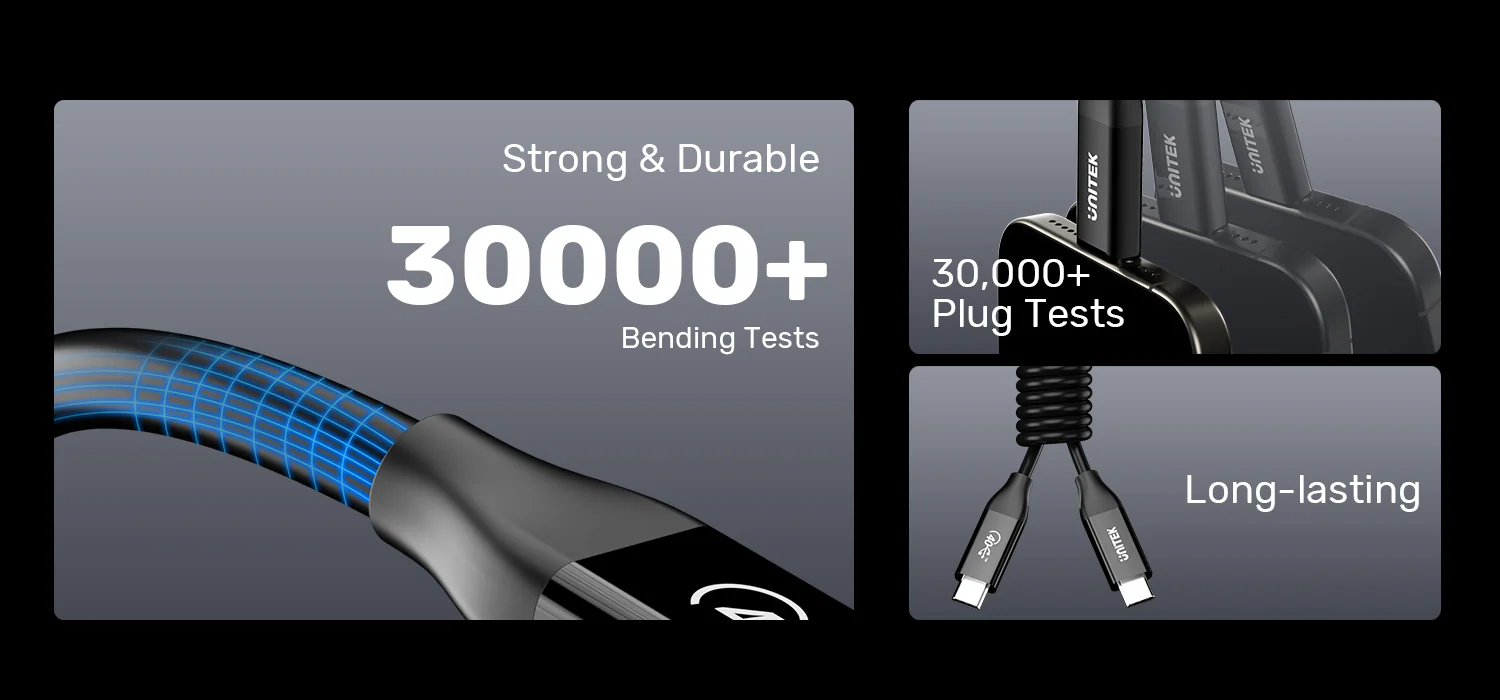UNITEK C14100ABK01-2M USB4 Certified Thunderbolt 3/4 Cable (2 Meter) 240W, 40Gbps, 8K@60Hz Buy UNITEK C14100ABK01-2M USB4 Certified Thunderbolt 3/4 Cable (2 Meter) 240W, 40Gbps, 8K@60Hz Online in Pakistan - UGREEN PK