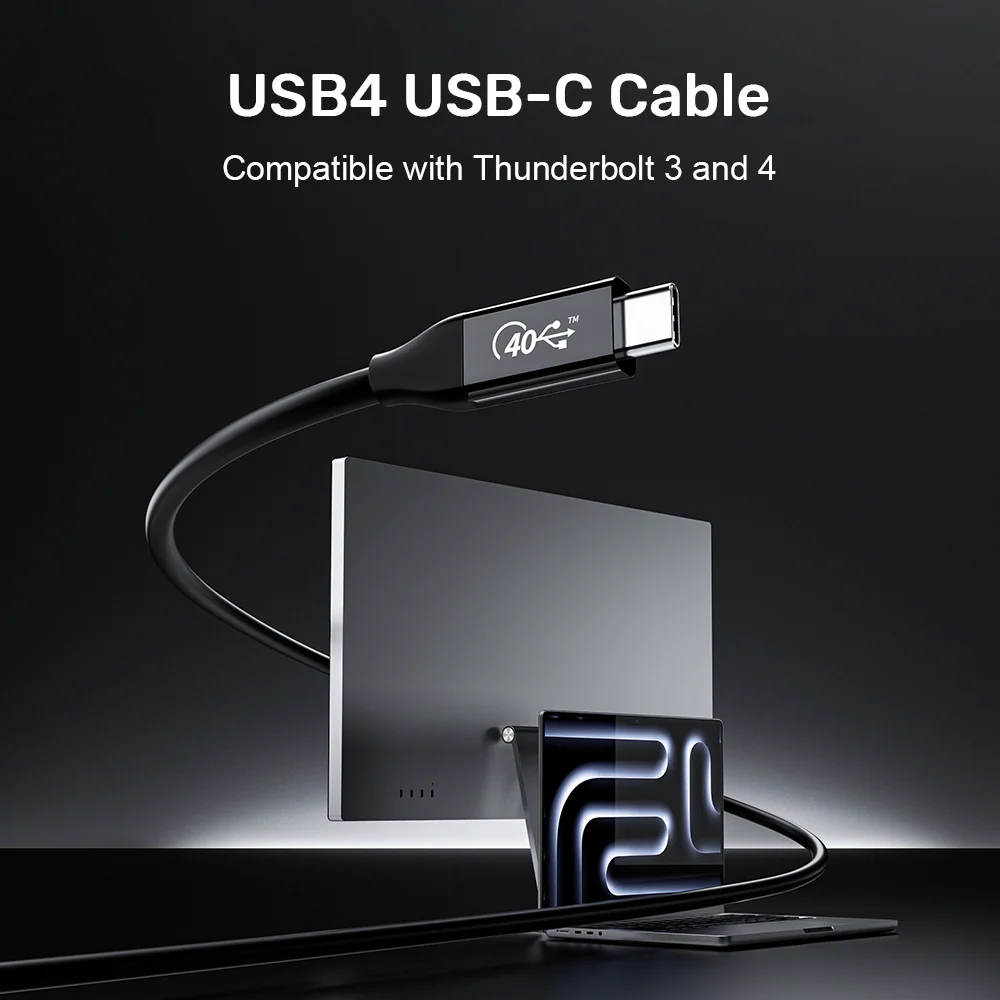 Buy UNITEK C14100ABK01-2M USB4 Certified Thunderbolt 3/4 Cable (2 Meter) 240W, 40Gbps, 8K@60Hz Online in Pakistan - UGREEN PK