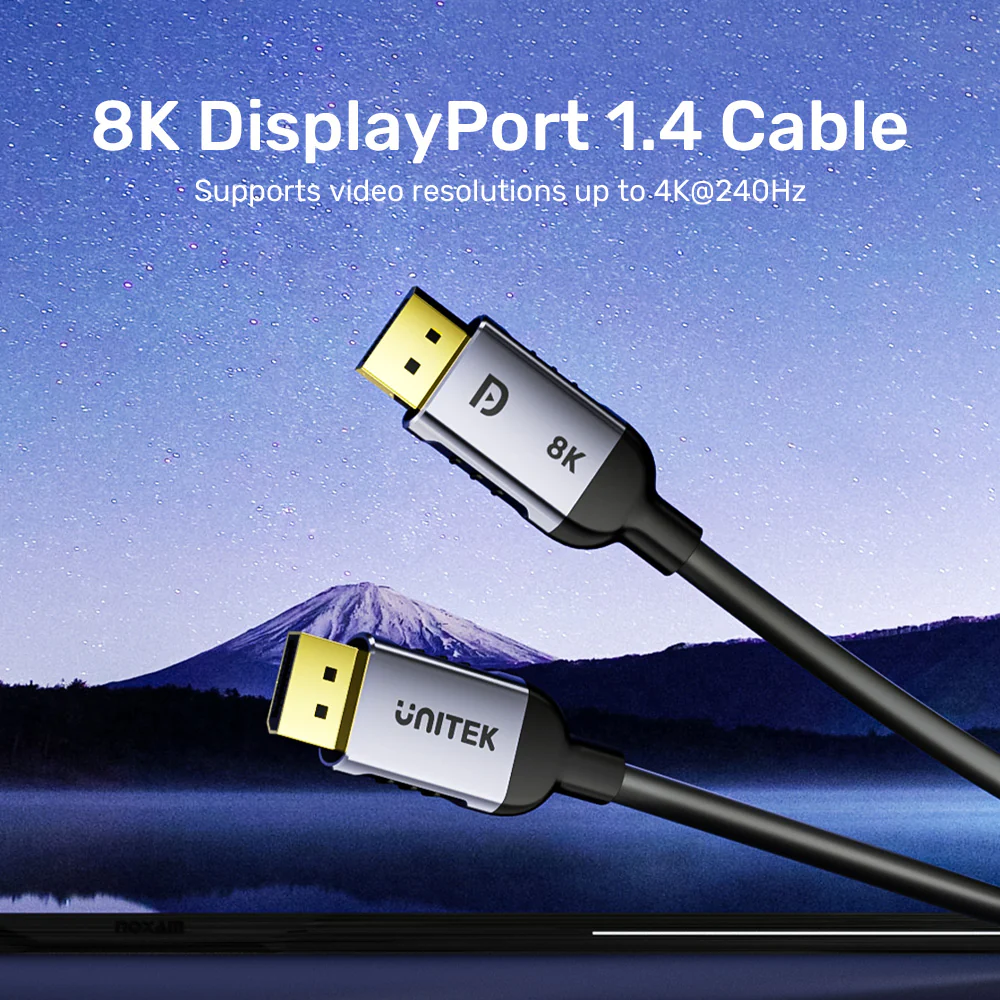 Buy UNITEK C1628GY01 DisplayPort 1.4 Cable 8K@60Hz, 32.4Gbps, 240Hz, HDR, DSC 1.2 Online in Pakistan - UGREEN PK