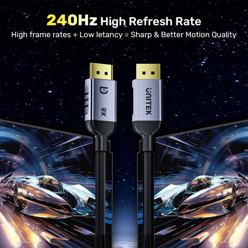 Buy UNITEK C1628GY01 DisplayPort 1.4 Cable 8K@60Hz, 32.4Gbps, 240Hz, HDR, DSC 1.2 Online in Pakistan - UGREEN PK