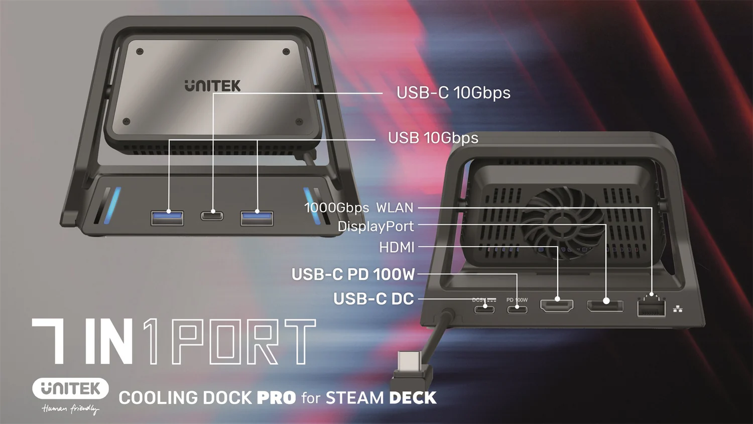 UNITEK Cooling Dock Pro for Steam Deck 7-in-1 Docking Station with Active Cooling Buy UNITEK Cooling Dock Pro for Steam Deck 7-in-1 Docking Station with Active Cooling Online in Pakistan - UGREEN PK