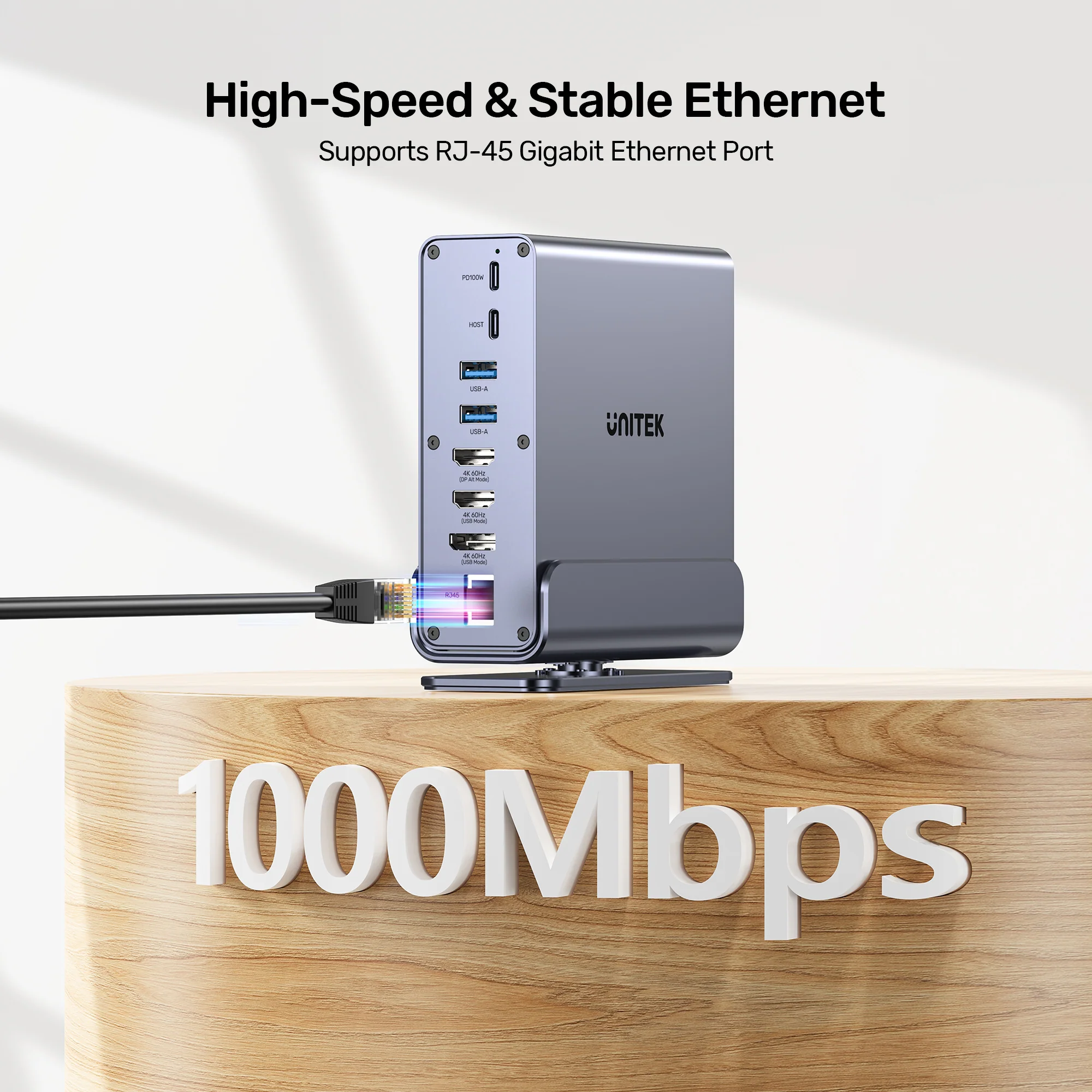 Buy UNITEK 15-in-1 Universal DisplayLink Triple 4K@60Hz Docking Station, Aluminum, 360° Rotation Online in Pakistan - UGREEN PK