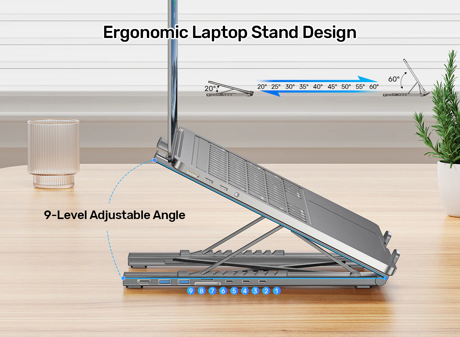UNITEK Foldable Laptop Stand with 7-in-1 Docking Station Aluminum USB-C Stand for MacBook, Laptop, Tablet Buy UNITEK Foldable Laptop Stand with 7-in-1 Docking Station Aluminum USB-C Stand for MacBook, Laptop, Tablet Online in Pakistan - UGREEN PK