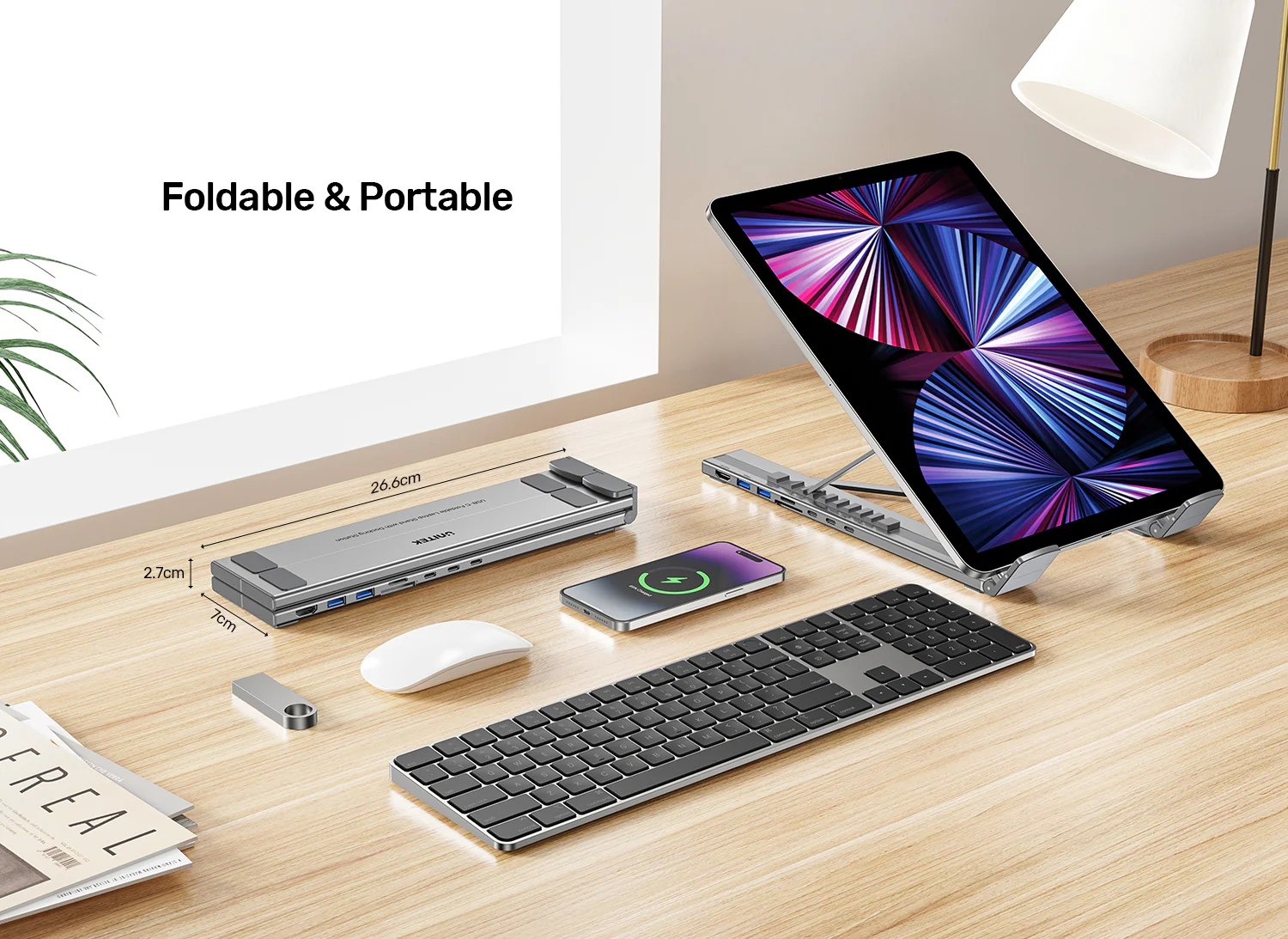 UNITEK Foldable Laptop Stand with 7-in-1 Docking Station Aluminum USB-C Stand for MacBook, Laptop, Tablet Buy UNITEK Foldable Laptop Stand with 7-in-1 Docking Station Aluminum USB-C Stand for MacBook, Laptop, Tablet Online in Pakistan - UGREEN PK