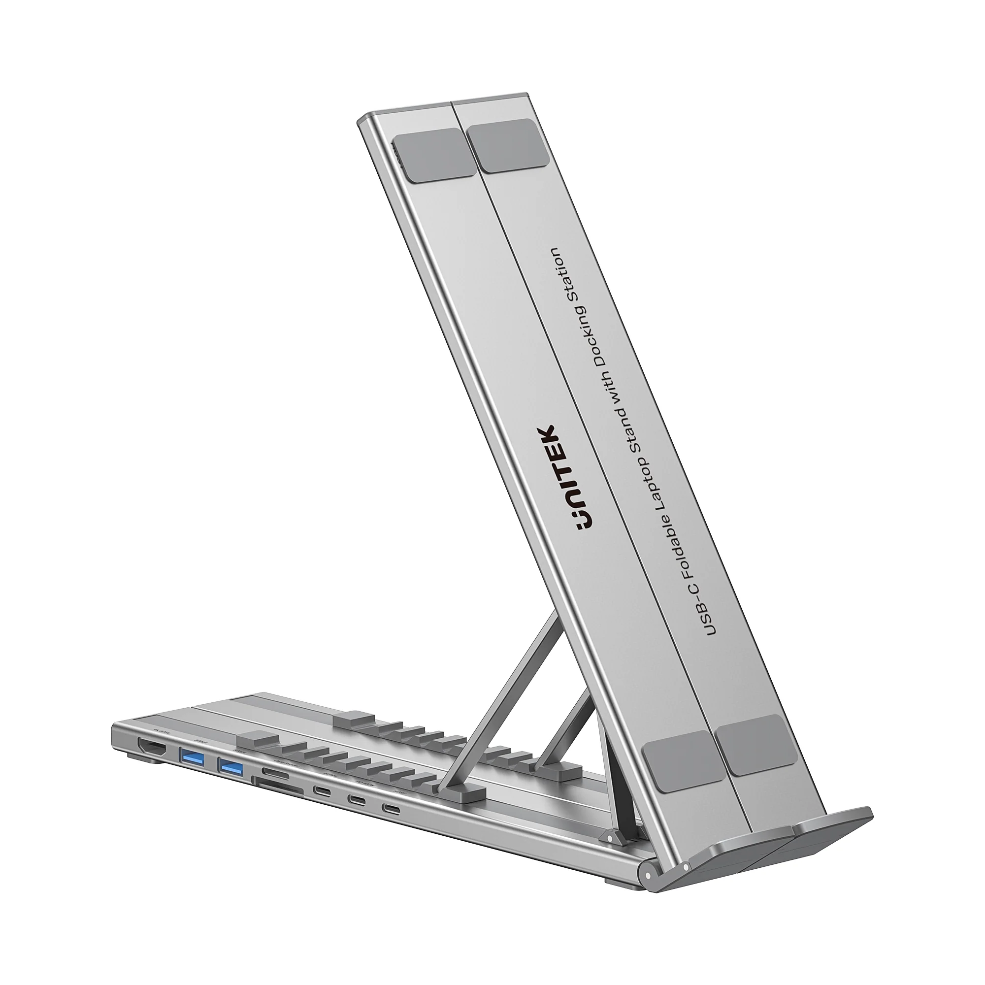Buy UNITEK Foldable Laptop Stand with 7-in-1 Docking Station Aluminum USB-C Stand for MacBook, Laptop, Tablet Online in Pakistan - UGREEN PK
