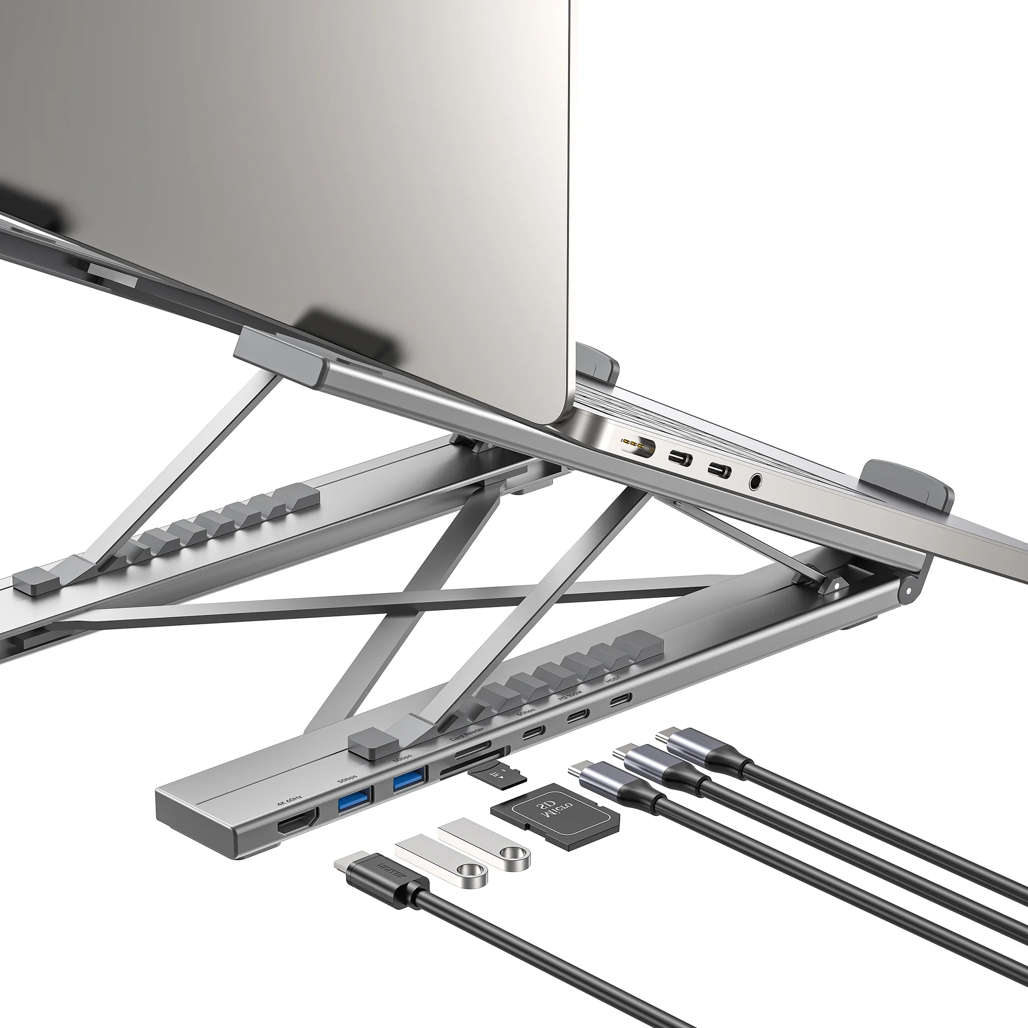 Buy UNITEK Foldable Laptop Stand with 7-in-1 Docking Station Aluminum USB-C Stand for MacBook, Laptop, Tablet Online in Pakistan - UGREEN PK