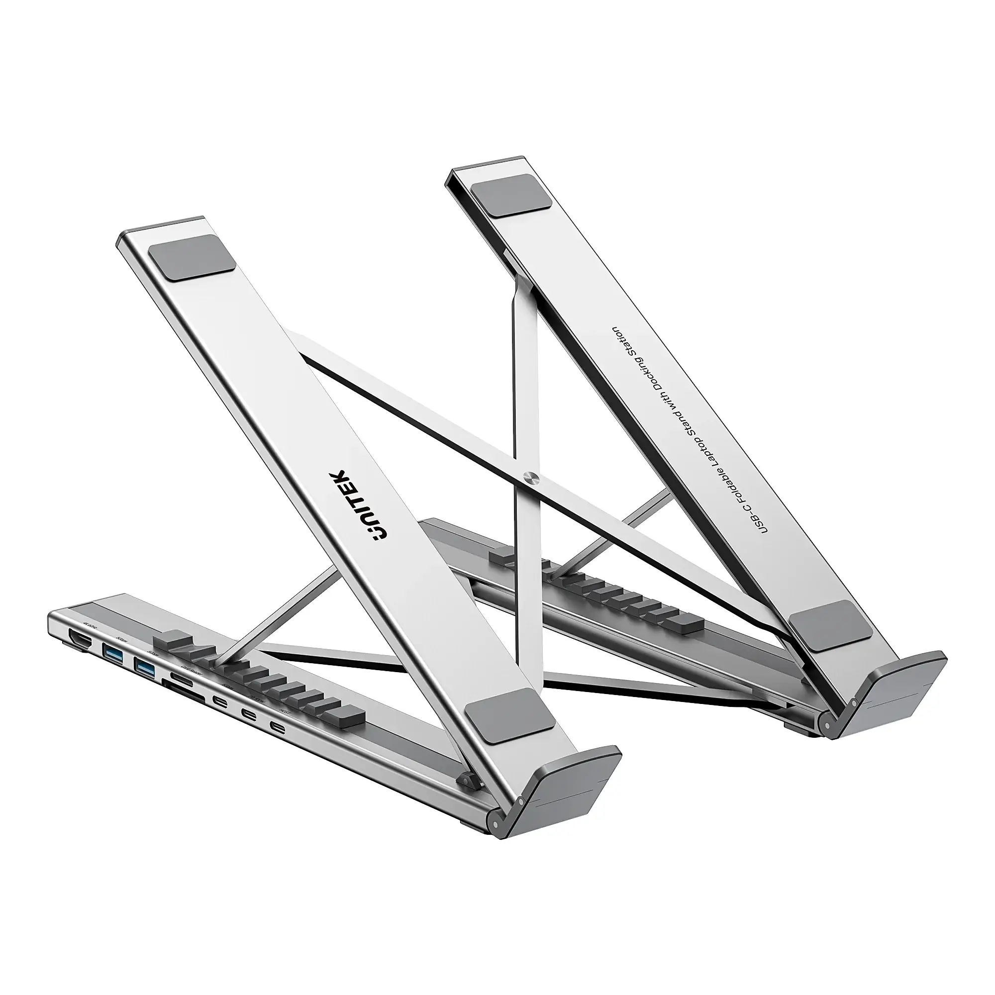 Buy UNITEK Foldable Laptop Stand with 7-in-1 Docking Station Aluminum USB-C Stand for MacBook, Laptop, Tablet Online in Pakistan - UGREEN PK