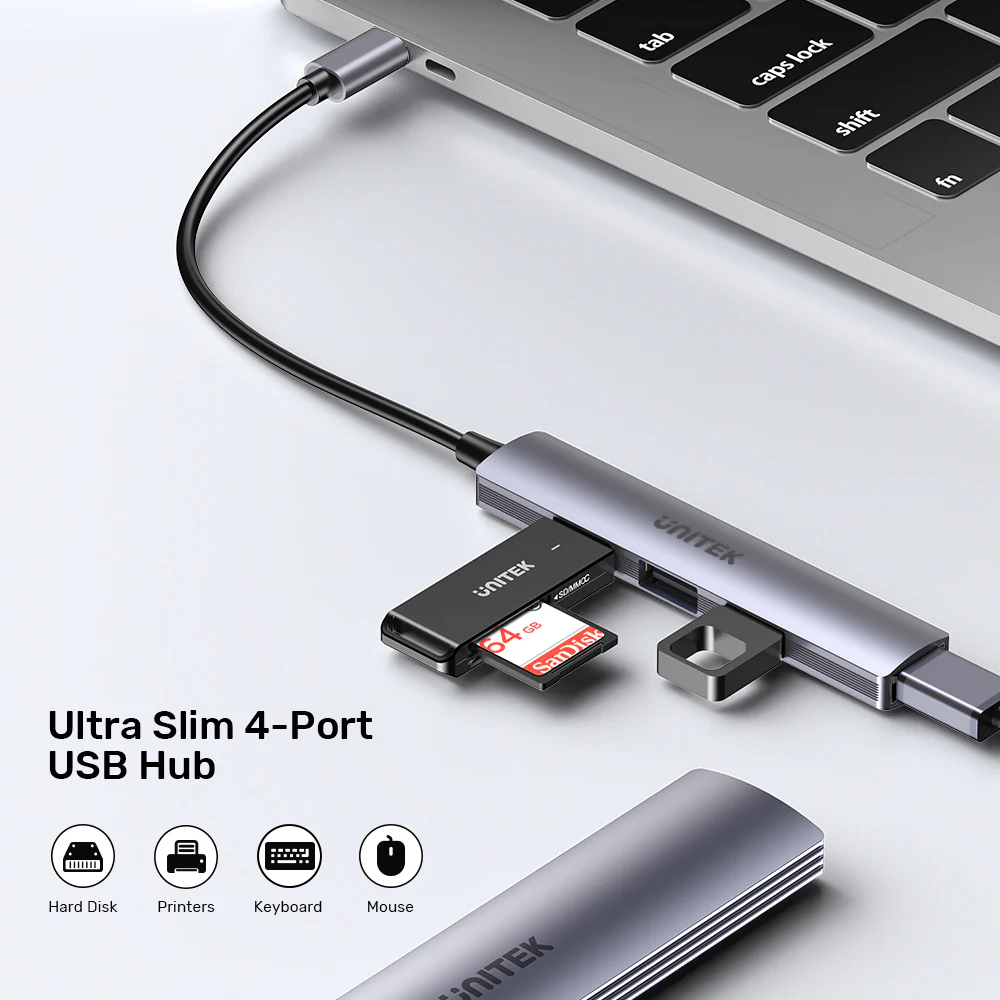 Buy UNITEK uHUB Q4 USB-C Hub 4-in-1 USB-A Adapter (5Gbps + 3x USB 2.0) Online in Pakistan - UGREEN PK