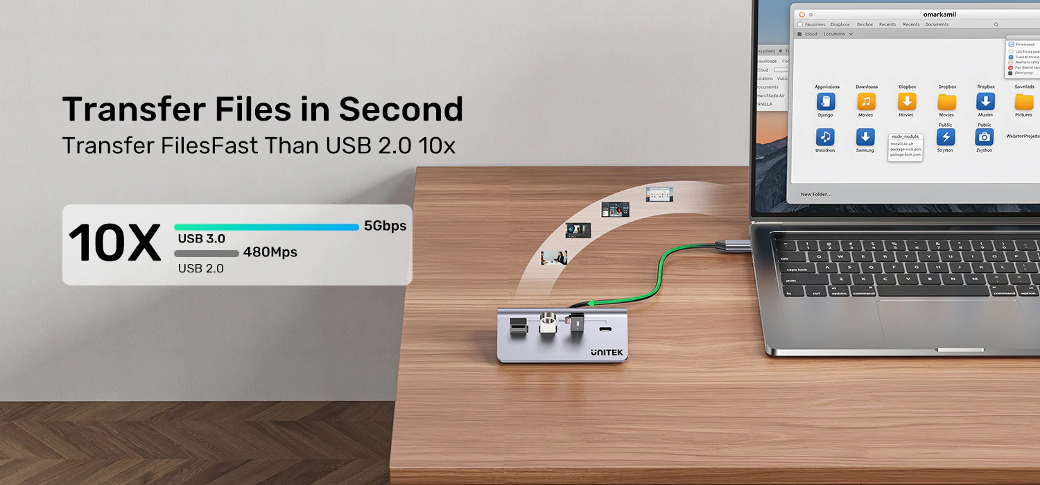 UNITEK uHUB Q4 4-in-1 USB-C Hub 5Gbps Dual USB-A & USB-C Aluminum Hub Buy UNITEK uHUB Q4 4-in-1 USB-C Hub 5Gbps Dual USB-A & USB-C Aluminum Hub Online in Pakistan - UGREEN PK