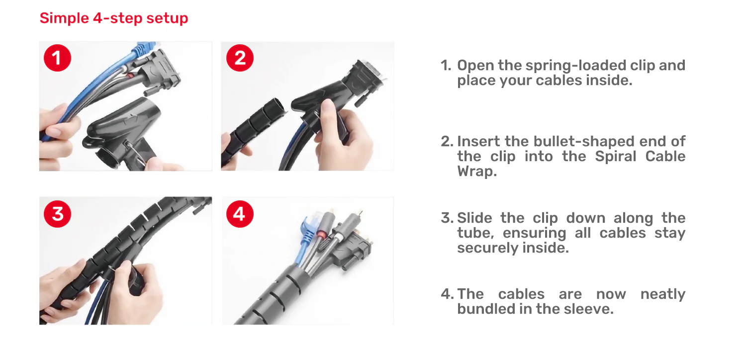 UNITEK Spiral Cable Wrap with Clip Zipper (5M / 10M) Buy UNITEK Spiral Cable Wrap with Clip Zipper (5M / 10M) Online in Pakistan - UGREEN PK