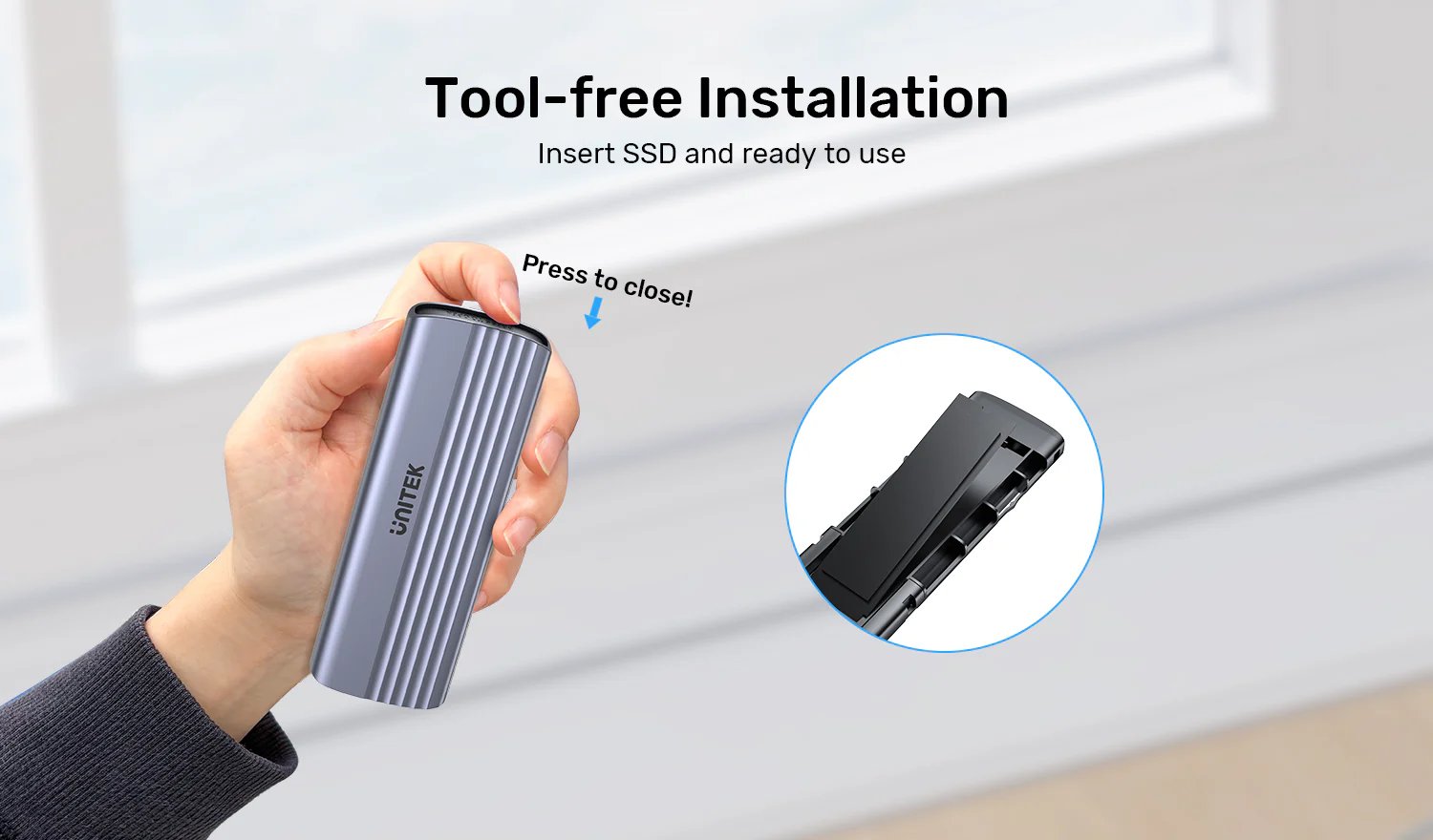 UNITEK M.2 NVMe SSD Enclosure USB-C 10Gbps, Aluminum Cooling Buy UNITEK M.2 NVMe SSD Enclosure USB-C 10Gbps, Aluminum Cooling Online in Pakistan - UGREEN PK