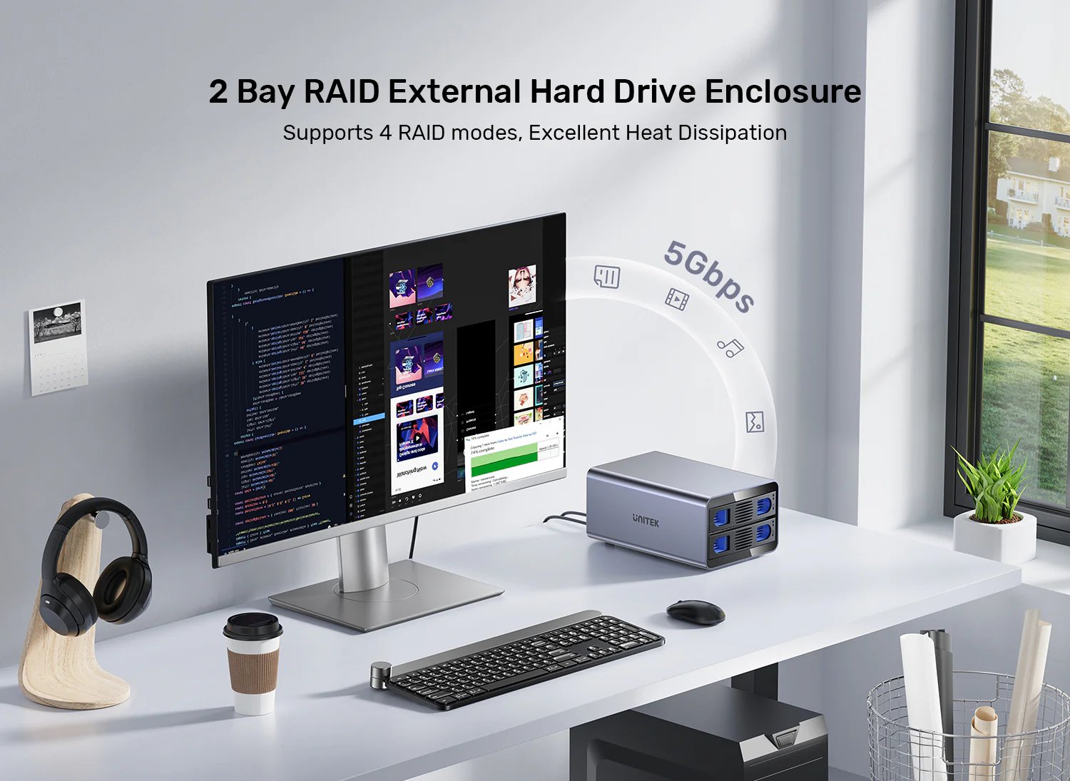 UNITEK 2-Bay RAID External Hard Drive Enclosure (5Gbps 40TB Max) Dual 2.5 Buy UNITEK 2-Bay RAID External Hard Drive Enclosure (5Gbps 40TB Max) Dual 2.5