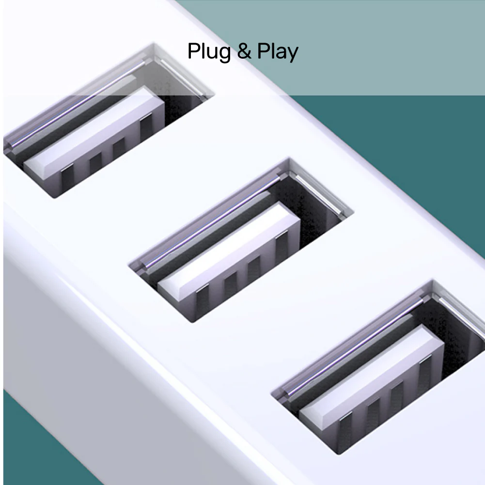 Buy UNITEK 4-Port USB 2.0 Hub 480Mbps Ultra-Compact USB Expander (White) Online in Pakistan - UGREEN PK