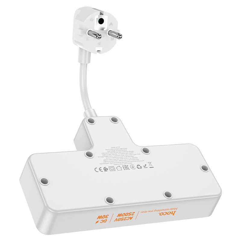Buy HOCO AC12A Reise 30W Power Strip with 2 AC Sockets & 4 USB Ports (3x USB-A + 1x USB-C) Online in Pakistan - UGREEN PK
