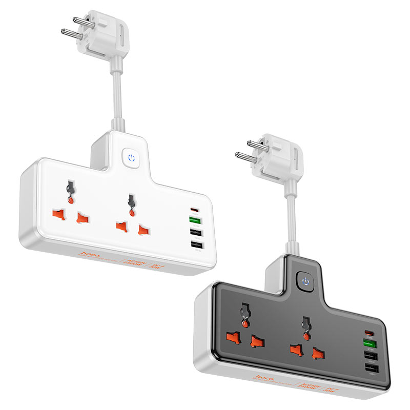 Buy HOCO AC12A Reise 30W Power Strip with 2 AC Sockets & 4 USB Ports (3x USB-A + 1x USB-C) Online in Pakistan - UGREEN PK