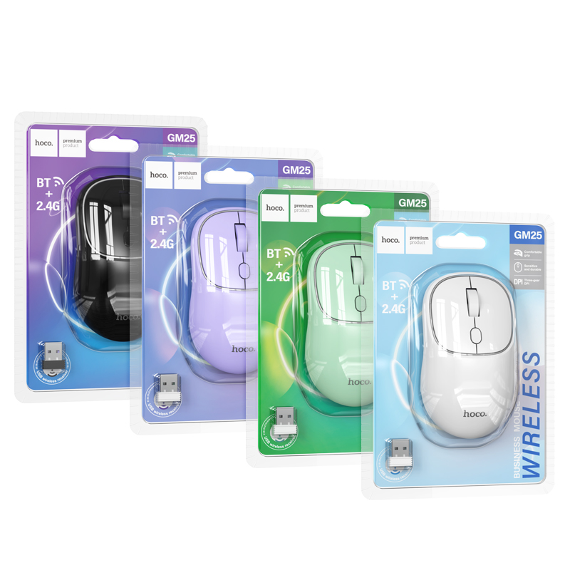 Buy HOCO GM25 Royal Dual-Mode Wireless Mouse, 2.4G + Bluetooth 5.2/3.0, 1600 DPI, 4 Buttons Online in Pakistan - UGREEN PK