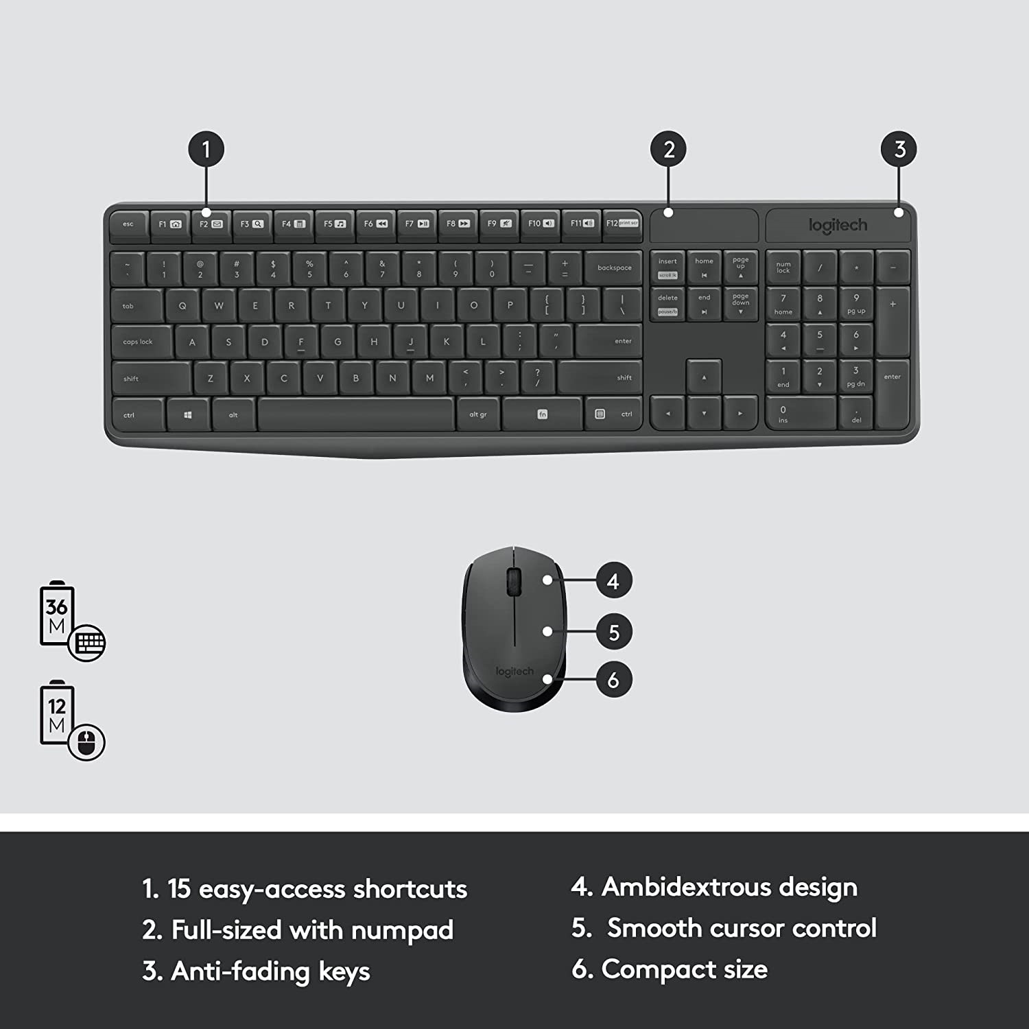 Buy Logitech MK235 Wireless Keyboard and Mouse Combo 3-Year Keyboard Battery Online in Pakistan - UGREEN PK