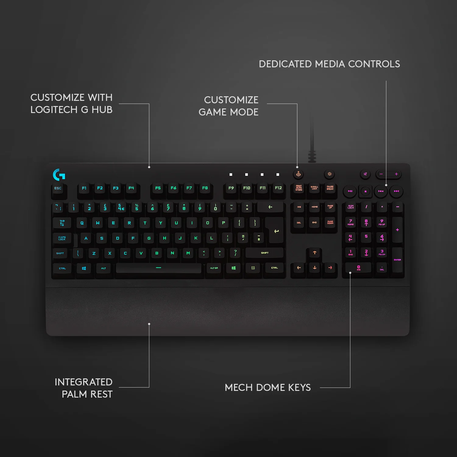Buy Logitech G213 Prodigy RGB Gaming Keyboard, Mech-Dome Keys, 16.8 Million Colors Online in Pakistan - UGREEN PK