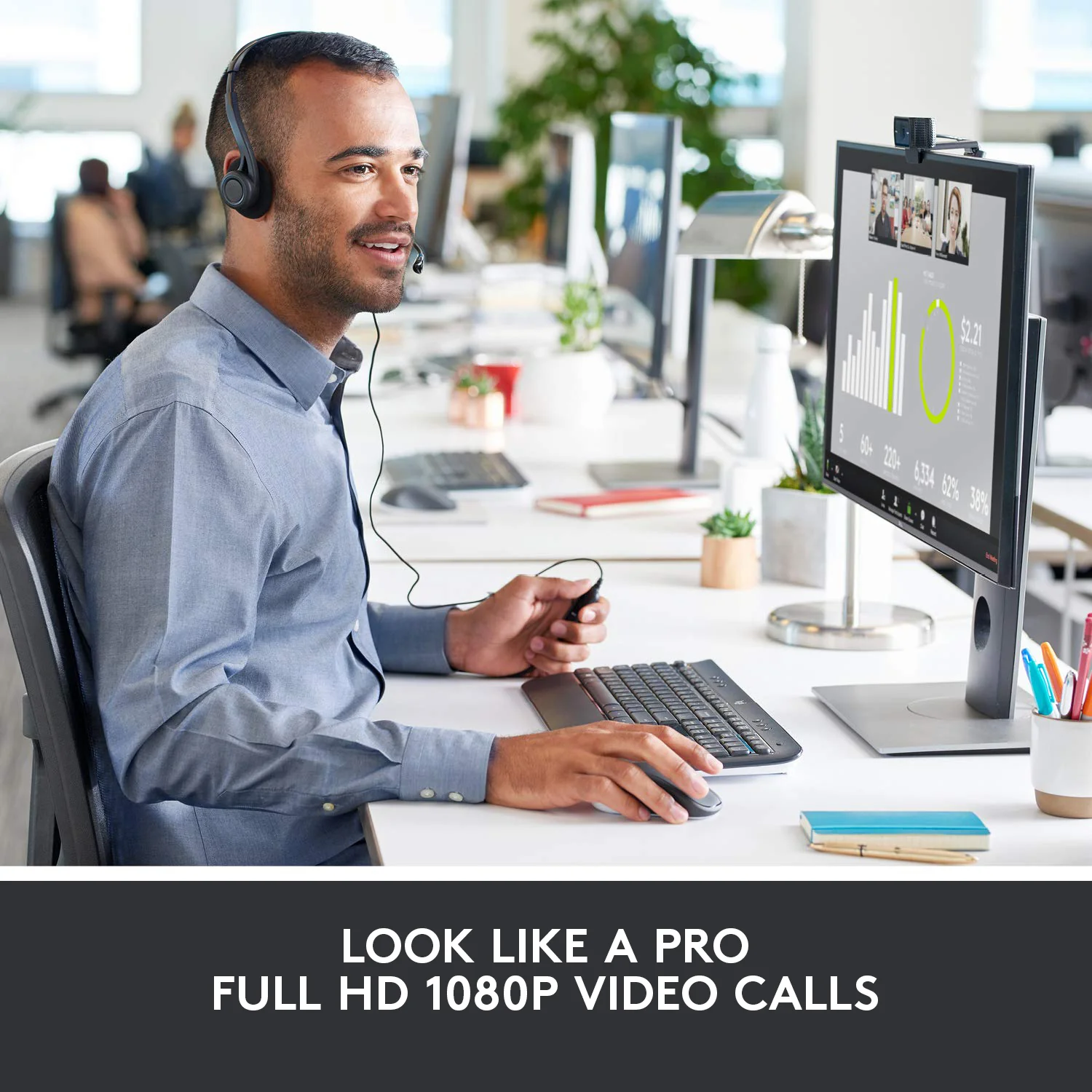 Buy Logitech C920 HD Pro Webcam Full HD 1080p, Stereo Mics, Autofocus For Streaming, Zoom, Skype Online in Pakistan - UGREEN PK