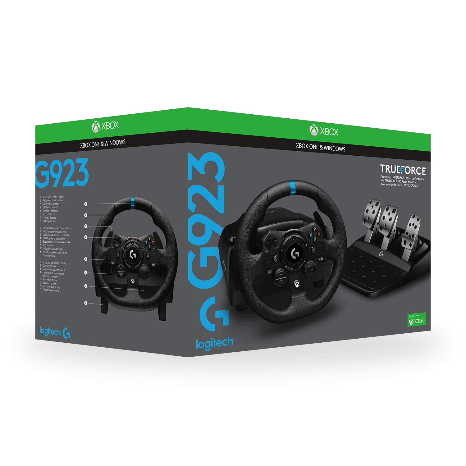 Buy Logitech G923 TRUEFORCE Racing Wheel & Pedals, Dual-Motor Force Feedback, Progressive Brake Compatible for PS5, PS4, PC Online in Pakistan - UGREEN PK