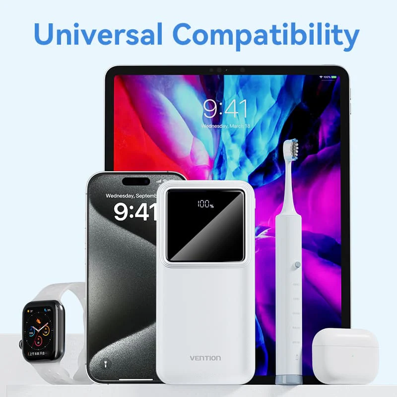 Buy VENTION FHKB0 10000mAh Power Bank with 22.5W PD 3.0 Fast Charging Battery iPhone 17/16/15 /14 Online in Pakistan - UGREEN PK