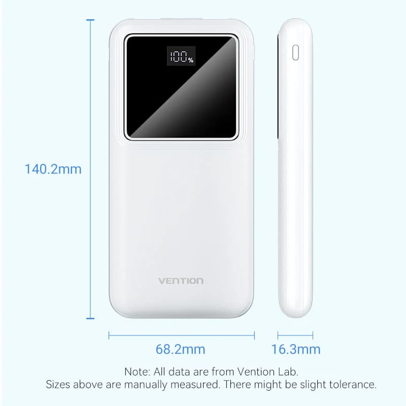 Buy VENTION FHKB0 10000mAh Power Bank with 22.5W PD 3.0 Fast Charging Battery iPhone 17/16/15 /14 Online in Pakistan - UGREEN PK
