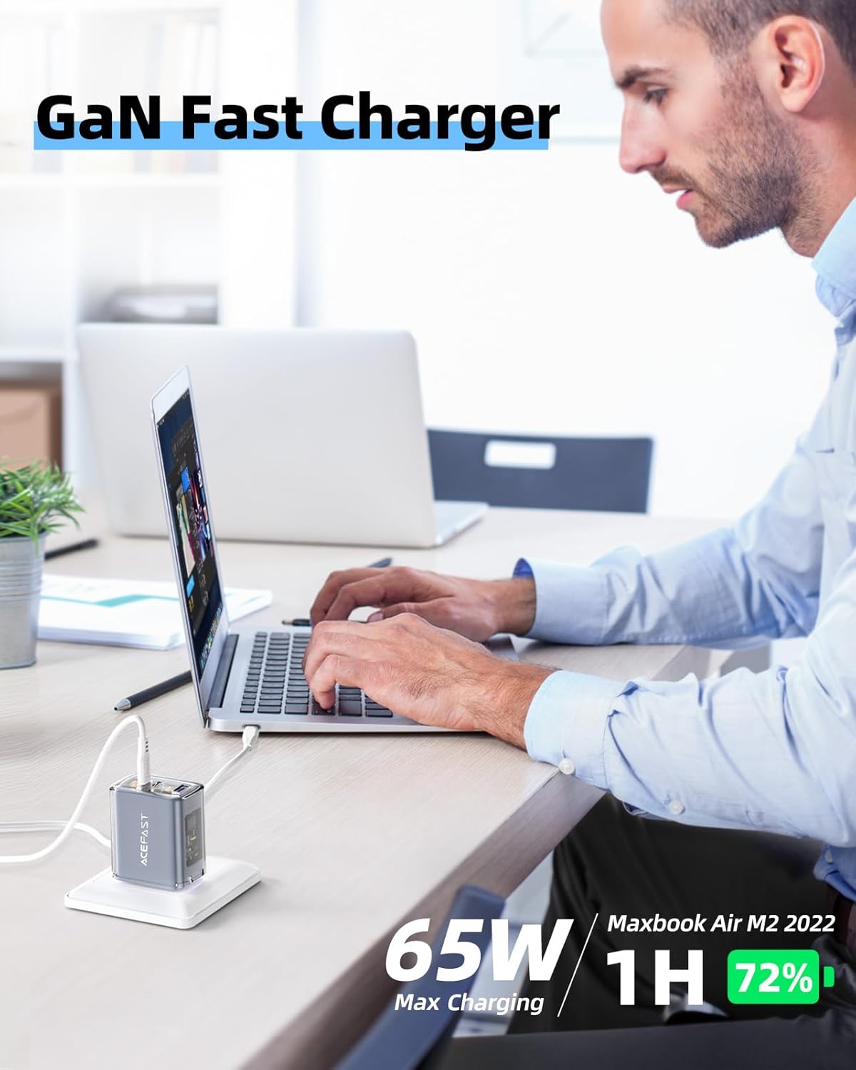 Buy Acefast A47 65W GaN3 Fast Charger 3-Port Transparent Design AI Temp Control Online in Pakistan - UGREEN PK