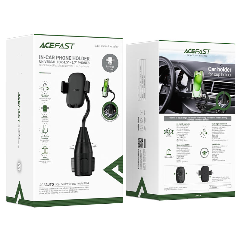 Buy Acefast D24 Cup Holder Phone Mount Universal for 4.5-6.7 inch Phones 360 Rotation & Angle Adjustment Online in Pakistan - UGREEN PK